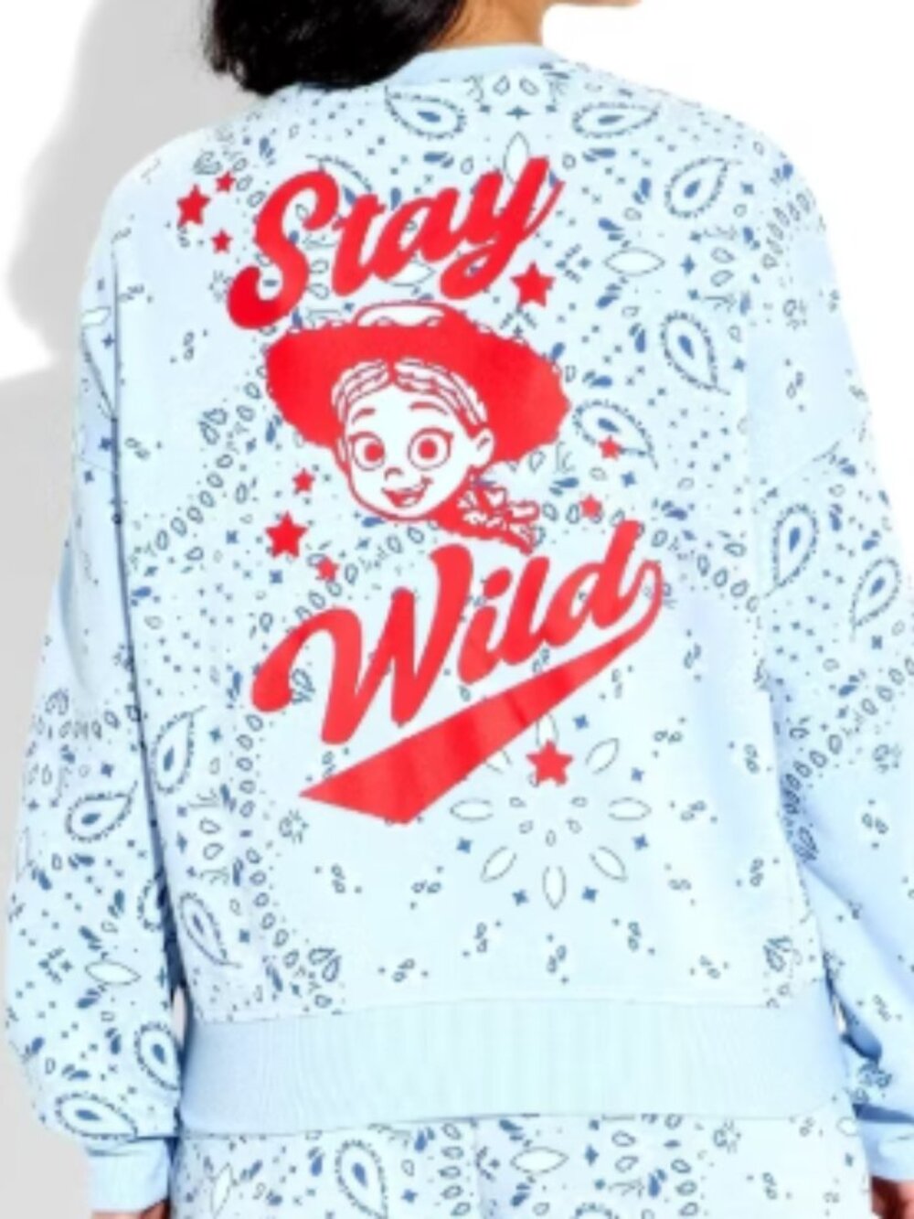 NEW Disney Pixar Women's Crewneck Toy Story Jessie Fleece Graphic Pullover Light - Picture 5 of 6
